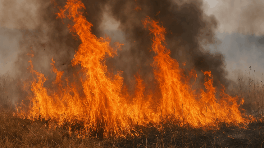 Incendii de vegetație devastatoare în Olt: peste 100 de hectare arse