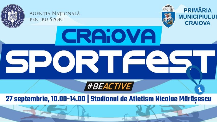La Craiova se pregătește evenimentul „Craiova SportFest – BeActive!”