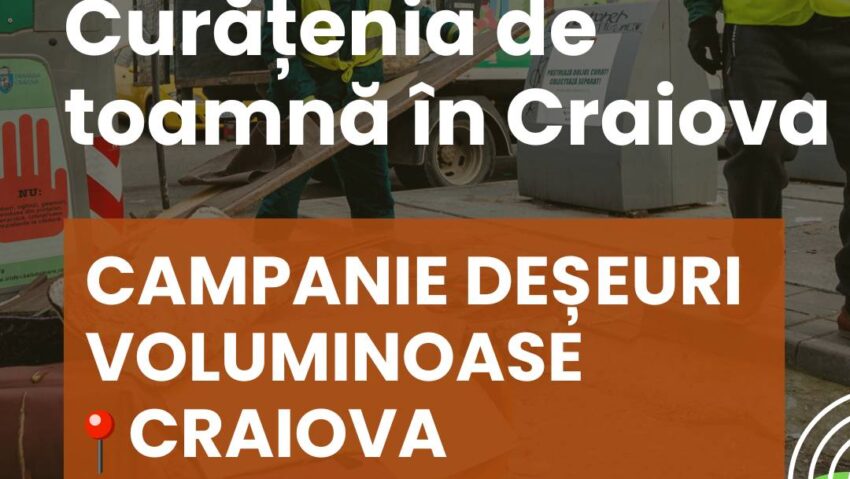 Craiova: campanie de colectare a deșeurilor voluminoase