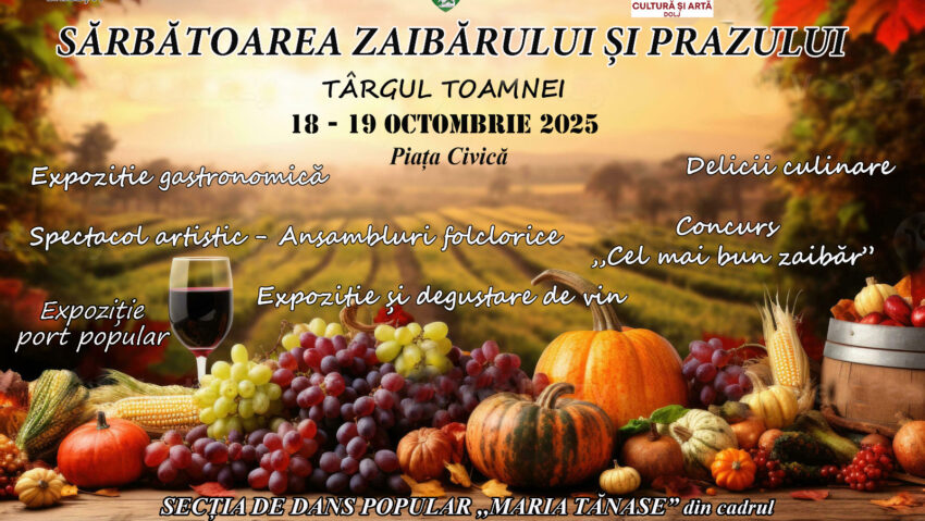 Băileștiul își celebrează tradițiile la „Sărbătoarea Zaibărului și a Prazului” – 18-19 octombrie 2025