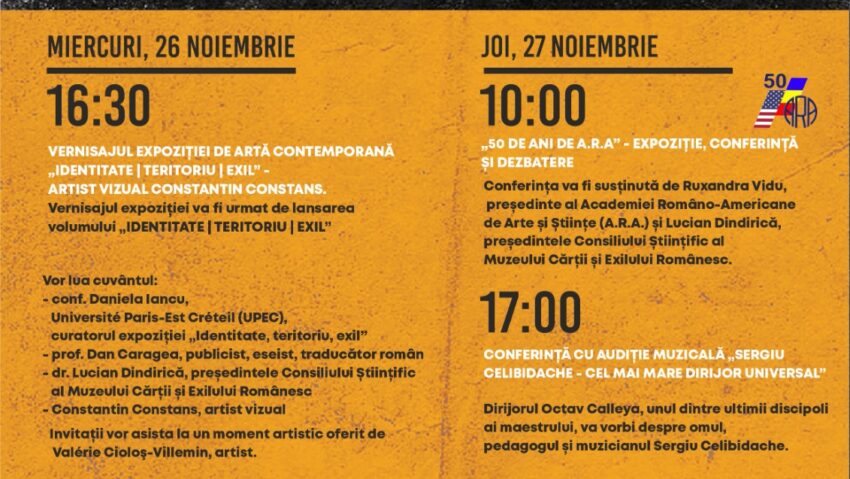 Gala Muzeului Cărții și Exilului Românesc: două zile de artă, memorie și dialog cultural la Craiova