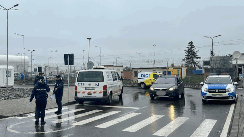 Acțiune a polițiștilor de la Transporturi în zona Aeroportului Internațional Craiova