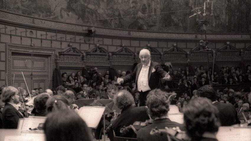 Opt concerte, susținute de Sergiu Celibidache, în România - la Radio România Muzical