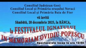 Gorj: Sâmbătă la Rânca are loc Festivalul Ignatului 2025