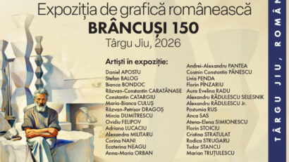 BRÂNCUȘI 150 – expoziție de grafică românească vernisată simultan la Târgu Jiu și în alte 20 de țări de pe șase continente