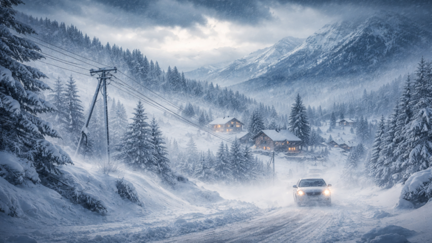 Val de aer polar peste România: ger, ninsori și vânt puternic