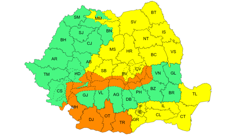 Prognoză actualizată: Cod galben de ninsori viscolite, până vineri dimineaţa