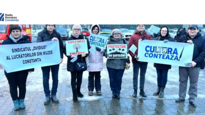 O nouă zi de proteste pentru muzeografi și bibliotecari, în fața Ministerului Culturii