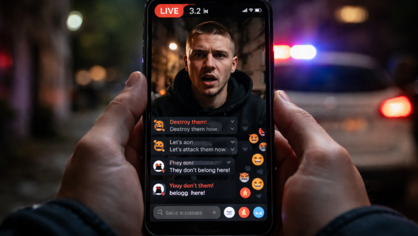 Cercetat după o transmisiune live în care ar fi incitat la ură și violență