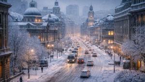 Val de ger extrem în România: temperaturi de până la -20°C și aer polar peste aproape trei sferturi din țară