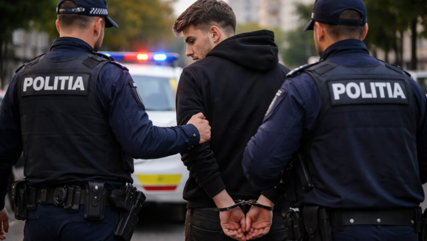 Tânăr reținut după ce și-a tăiat brățara electronică și a fugit