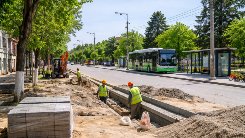 Corabia investește în mobilitate modernă: trotuare noi și transport nepoluant