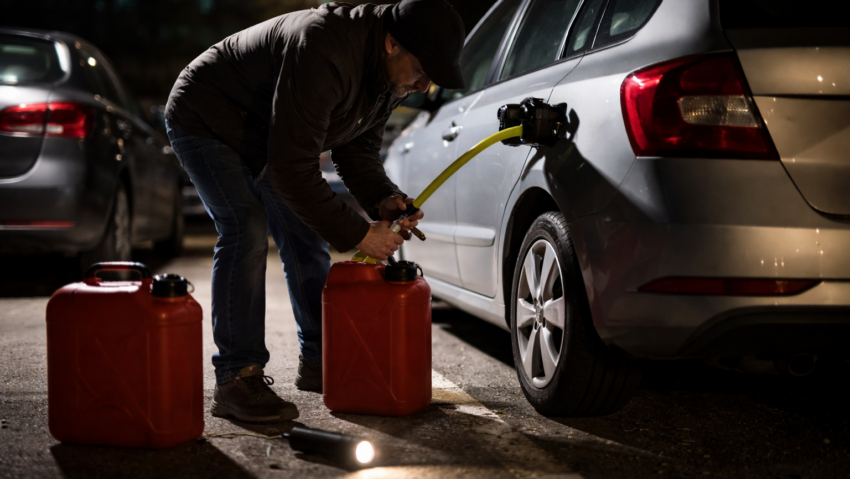 Când benzina devine prea scumpă: un bărbat a ales să o ia direct din rezervoarele altora