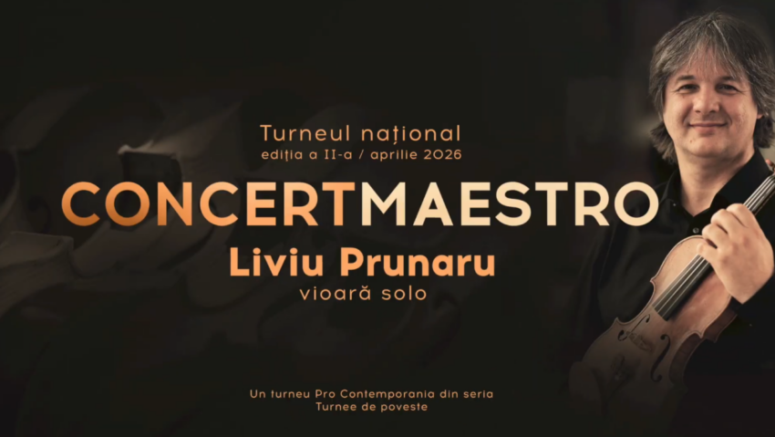 Liviu Prunaru pornește în turneul național „Concertmaestro” cu recitaluri de vioară solo
