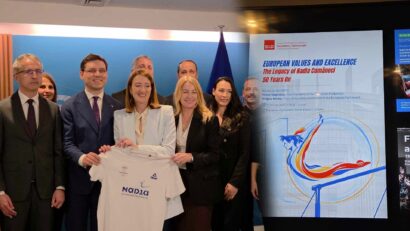 Nadia Comăneci, omagiată în Parlamentul European/50 de ani de la prima notă de 10 din istoria JO