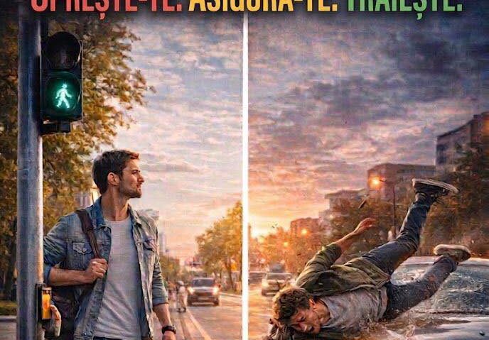 Oprește-te! Asigură-te! Trăiește! – Acțiuni ale polițiștilor rutieri pentru siguranța pietonilor
