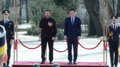 Volodimir Zelenski, primit de Nicușor Dan, la Cotroceni