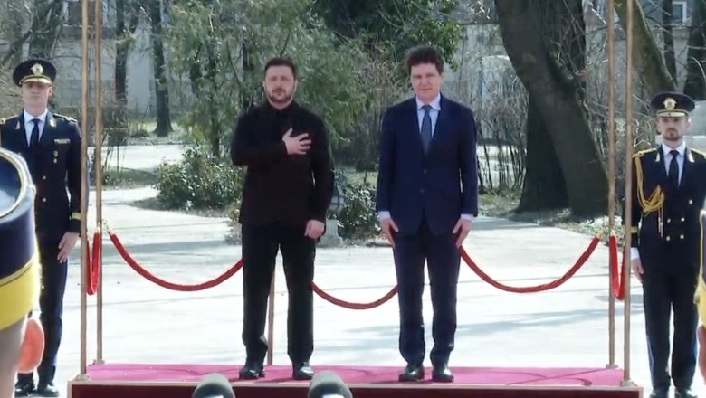 Volodimir Zelenski, primit de Nicușor Dan, la Cotroceni