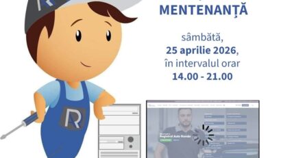 Site-ul Registrului Auto Român, indisponibil temporar pentru mentenanță