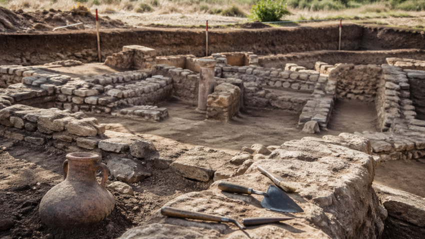 Descoperire arheologică la Reșca: o locuință romană scoate la iveală viața din fosta capitală