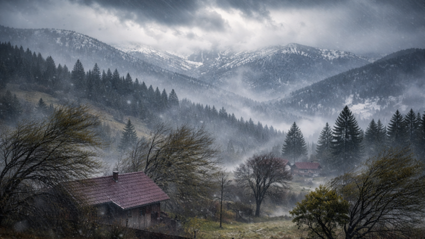 Cod galben de vânt și răcire accentuată: ploi și ninsori până de Paște