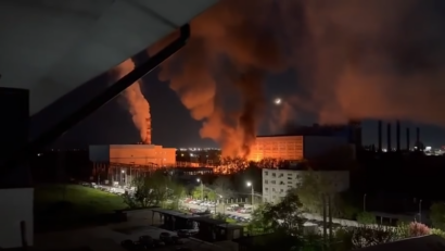 Incendiu la CET Vest