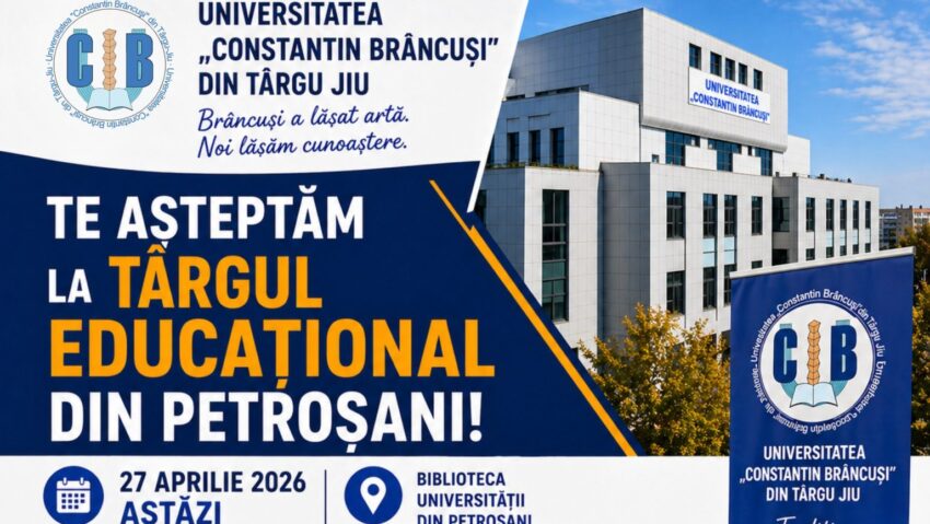 Universitatea „Constantin Brâncuși”, la Târgul de Oferte Educaționale și Orientare în Carieră de la Petroșani