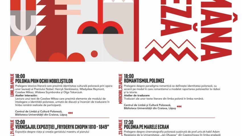 Săptămâna Culturii Poloneze aduce la Craiova literatură, muzică și film