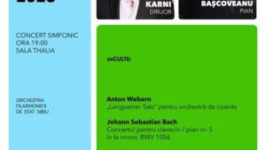 Pianistul craiovean Robert Bașcoveanu revine pe scena Filarmonicii de Stat din Sibiu