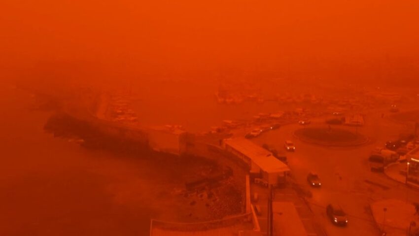 Grecia, lovită de fenomene meteo extreme. Insula Creta, acoperită de praf saharian