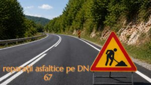 Lucrări pe DN 67, în județul Gorj