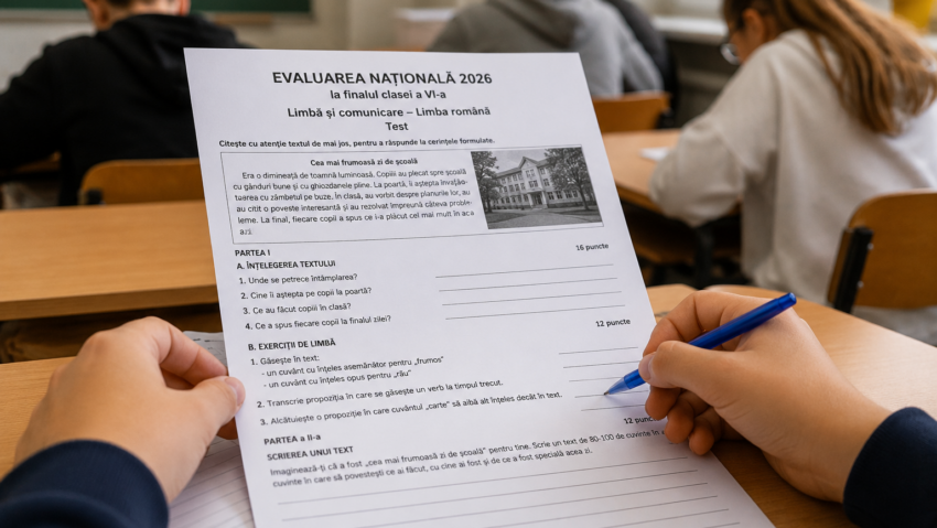 Evaluarea Națională 2026 la clasa a VI-a începe cu Limba română