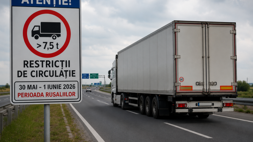 Minivacanța de Rusalii vine cu restricții pentru transportul greu pe mai multe șosele din țară