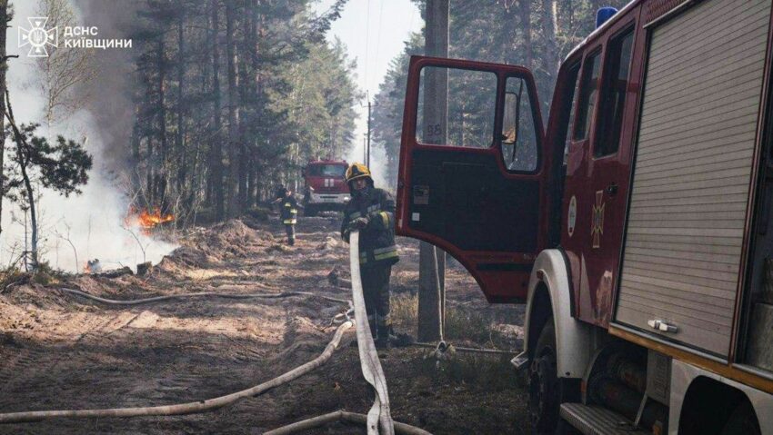 Incendiu major în zona Cernobîl, după prăbușirea unei drone