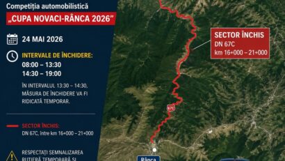 Trafic restricționat pe Transalpina, pentru Cupa Novaci–Rânca 2026, duminică, 24 mai