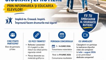 CNAIR lansează un concurs de idei pentru elevi dedicat siguranței rutiere