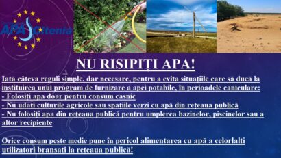 Restricții de apă potabilă în localitățile Segarcea și Bârca
