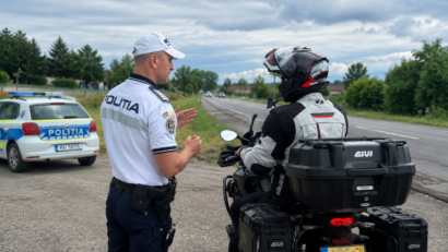 Acțiuni ROADPOL dedicate siguranței utilizatorilor de vehicule pe două roți în județul Vâlcea