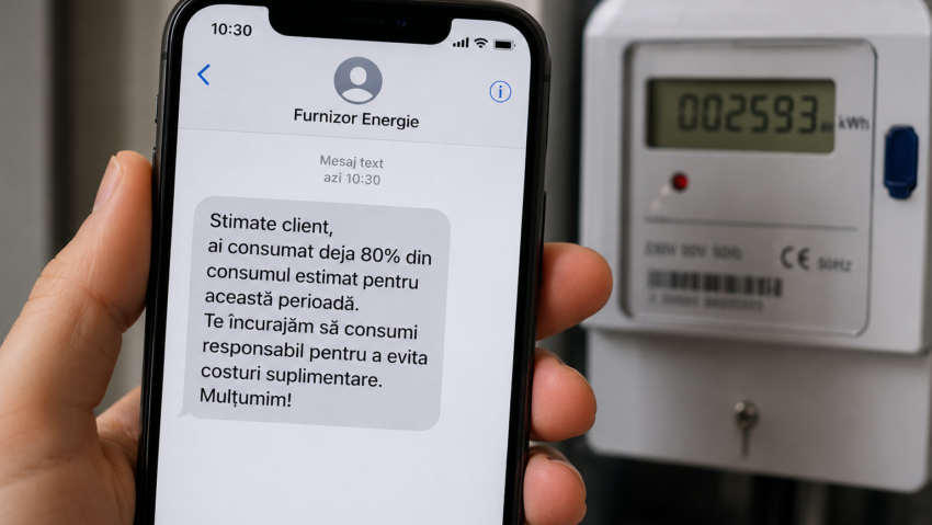 Românii vor primi alerte prin SMS înainte să consume prea mult curent și vor putea evalua furnizorii de energie
