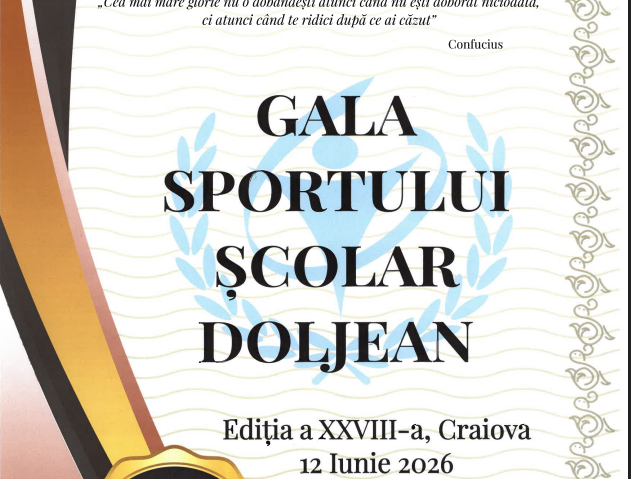 Gala Sportului Școlar Doljean are loc astăzi la Craiova