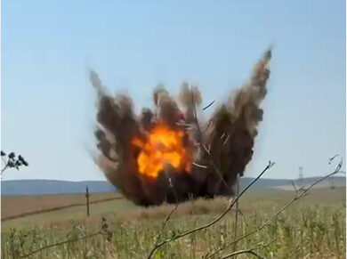 Încărcătura explozivă aflată la bordul dronei descoperite în județul Tulcea a fost detonată controlat