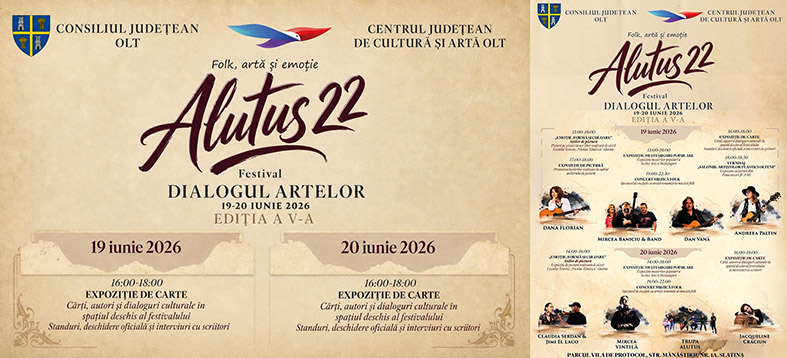 Mircea Baniciu și Mircea Vintilă urcă pe scena Festivalului ALUTUS ’22 de la Slatina
