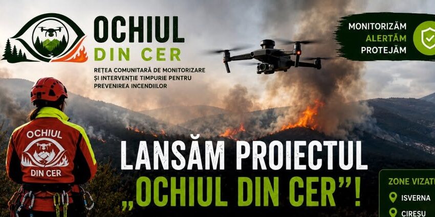Mehedinți: Drone și voluntari pentru prevenirea incendiilor de vegetație
