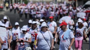 Protest masiv Sanitas în București, față de noua lege a salarizării
