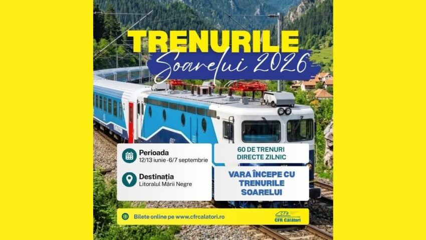 De astăzi, Trenurile Soarelui 2026 au intrat în circulație