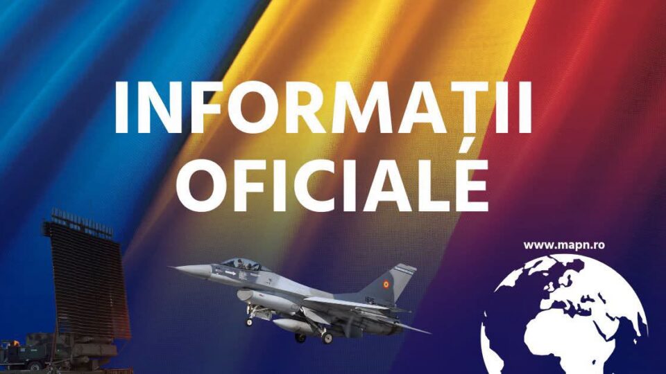 Țintă aeriana detectată în proximitatea frontierei fluviale a României