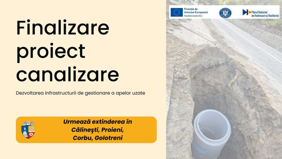 Vâlcea: Finalizarea proiectului de canalizare în orașul Brezoi
