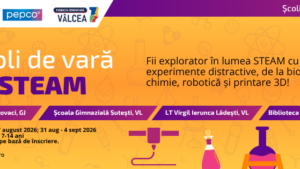 Fundația Comunitară Vâlcea anunță lansarea a patru Școli de Vară STEAM gratuite pentru copii
