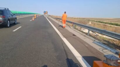 Circulație restricționată pe DEx12 după un accident. Peste 30 de metri de parapet au fost distruși