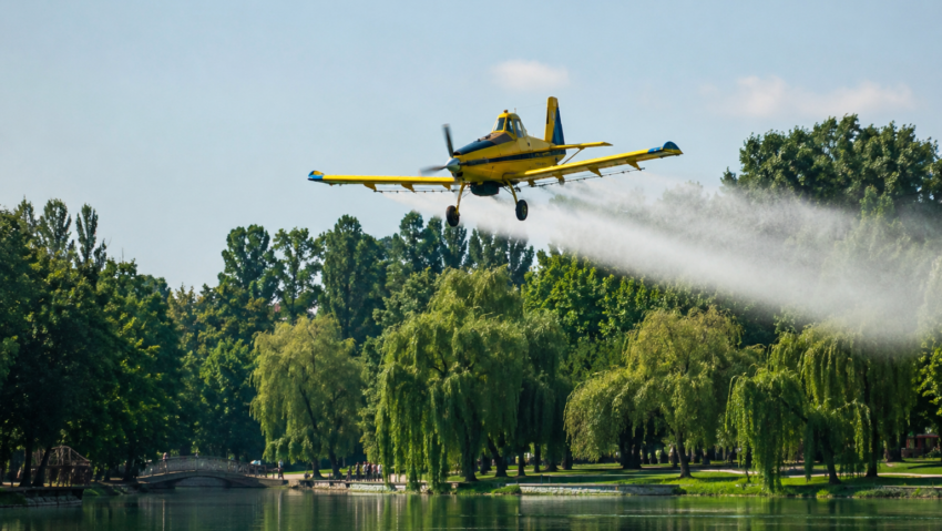 Dezinsecție aeriană în Craiova